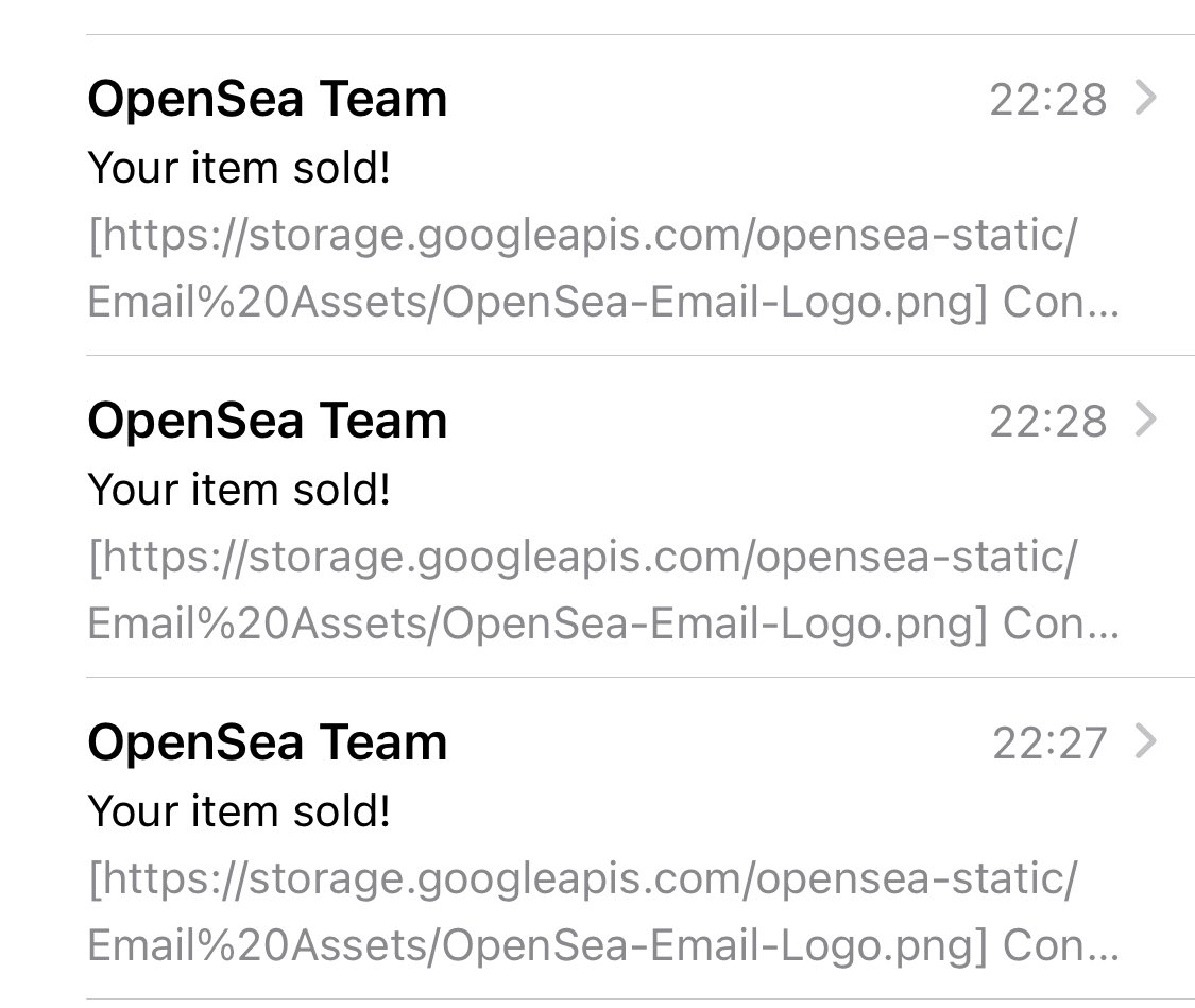 Finally i got it! Email from Opensea lol🥲🥲 Thank you so much😭💖❤️