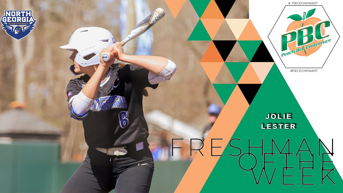 The PBC Softball Freshman of the Week is @jolielester2 from @UNG_Nighthawks! bit.ly/3rjGC4G #PBCDOMINANT