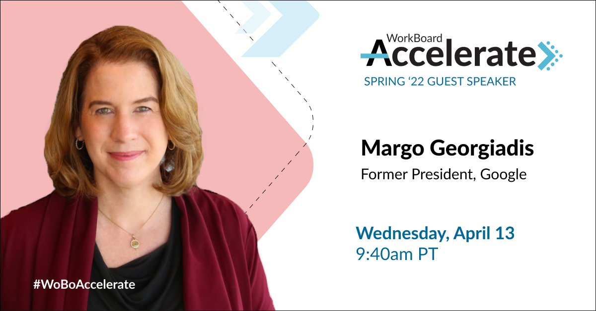 How do <a href="/Google/">Google</a>, and other growth companies raise velocity with #OKRs?

Hear from Margo Georgiadis, former Google President of the Americas, at #WoBoAccelerate on Apr 13. 

Register here: bit.ly/3JnL5dA

#DigitalOperatingRhythm