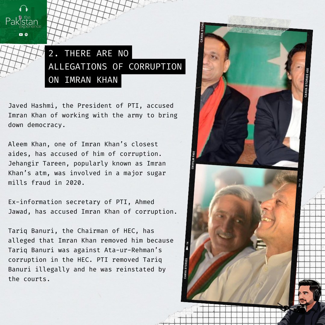 Are you really not corrupt when everybody around you is corrupt and you are the leader? Bear in mind there are no proven corruption cases against Zardari or Nawaz or Shahbaz either. The only case is one in which Nawaz was ousted cos he did not declare an income he didnt receive