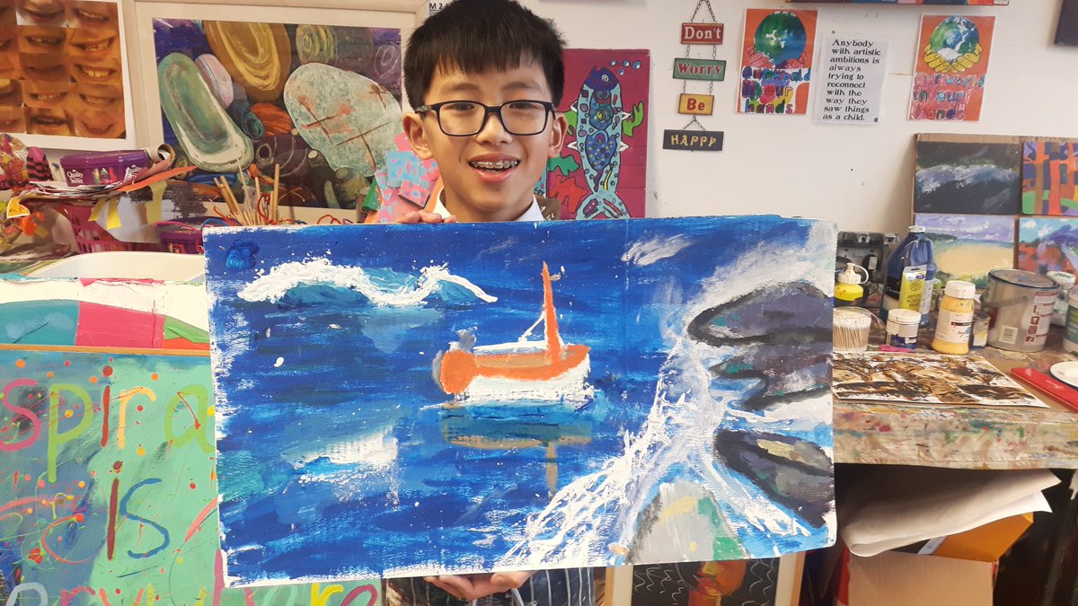 ShebbearCollege's tweet photo. Some #ShebbearCreativity on a Monday - Seascape acrylic paintings created in Forms 1 & 2 Art Club and Prep 6 working on their Olympic athlete sculptures.
#Art #ShebbearArt #Creativity #Painting #AcrylicPainting #Sculpture #Olympics #Seascape https://t.co/J7950rKYXc