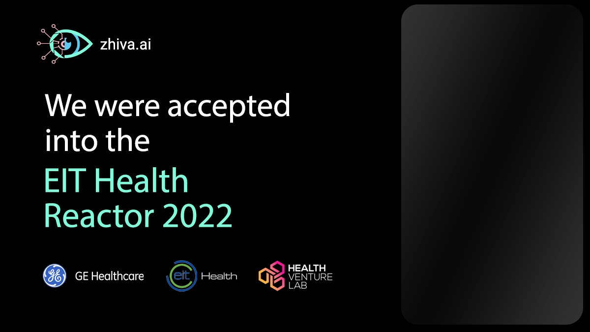 zhiva_ai's tweet photo. We are thrilled to announce that we were accepted into the @EITHealth Reactor 2022 Bootcamp run in partnership with @thehvlab and @GEHealthcare!

This will be an awesome opportunity to interact with healthcare experts, to gain knowledge and new business perspectives. https://t.co/8p1TM0RDlU