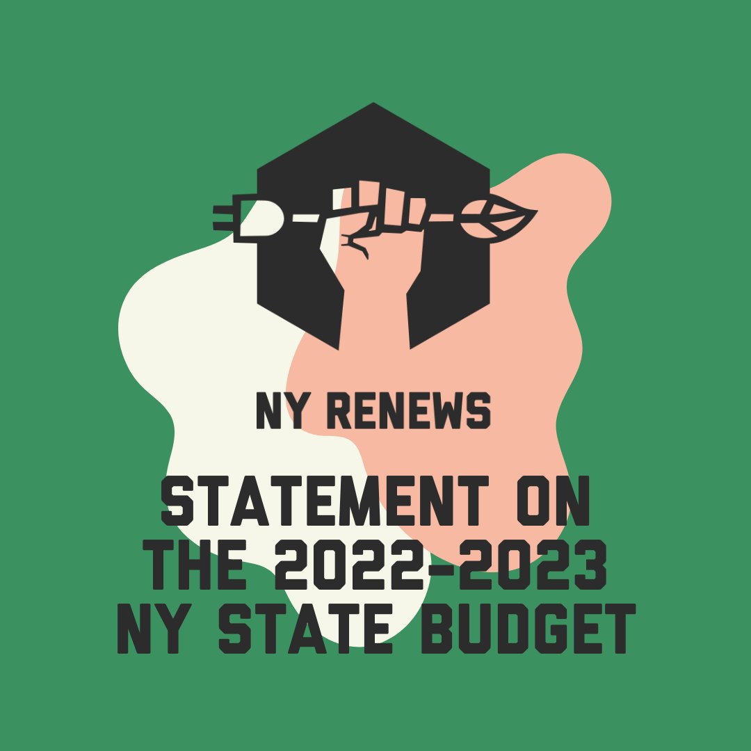 At a time when the lives of millions of NYers hang in the balance, &amp; when domestic and international geopolitical trends highlight the dire need for an end to the fossil-fueled economy, the NYS budget can only be described as a dereliction of duty. 

bit.ly/2022NYSBudget