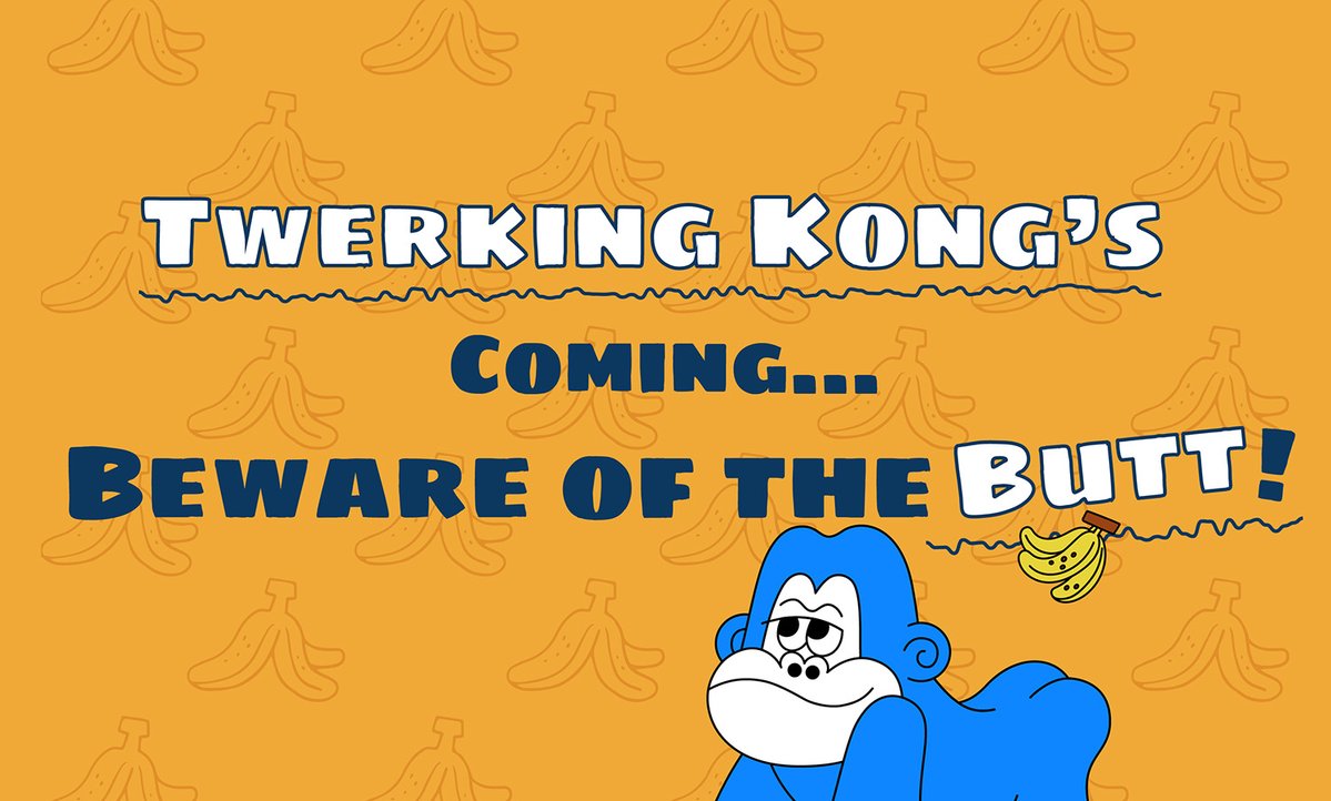 Beware of the Butt!🚨🚨
777 Twerking Kongs are coming. Give us a like if you're also waiting for the minting! 
What we need is a Kong who stays cool and keeps twerking on, no matter how hard life becomes.

#NFTCommunity #NFTs #nftcollectors #NFTcollectibles #NFTartist