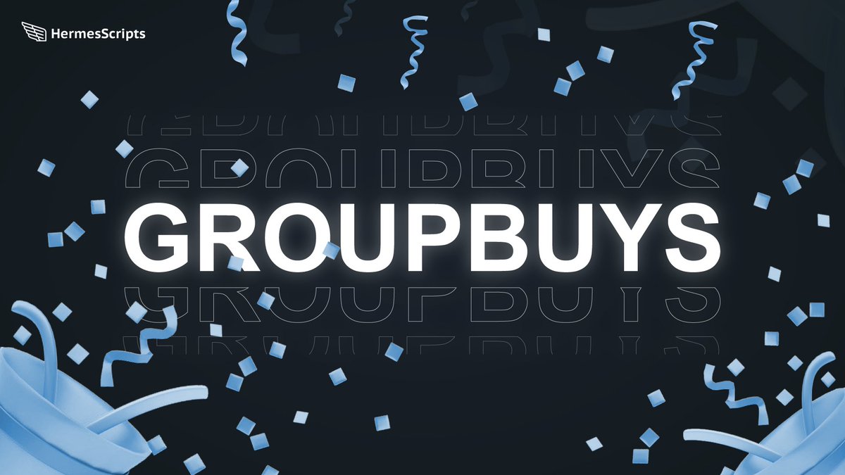HermesScripts is open for groupbuys again🎉🎉

forms.gle/T33PhuoXM4BLz4…

Make sure to tag your groups 🤫💤