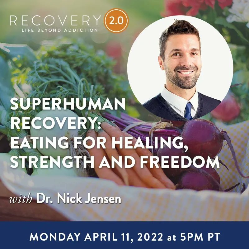 What do we do when things get emotionally intense? We head over to the fridge and look for salvation. Monday, April 11 @ 5pm PT, @DrNickJensen is going live! Superhuman Recovery: Eating for Healing, Strength and Freedom Register (for free) buff.ly/3DYk3HP