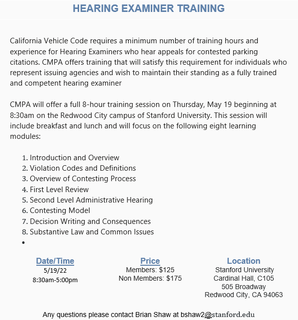 NEW IN CLASS TRAINING OPPORTUNITY!!
Clink the link to sign up:
cppa.growthzoneapp.com/ap/Events/Regi…