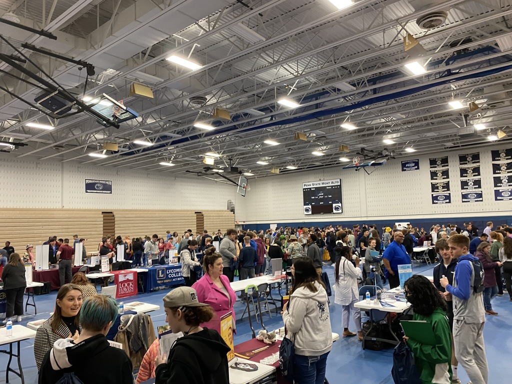 Members of the WASHS Class of 2023 had the opportunity to attend the Central PA College Fair at Penn State Mont Alto last week!