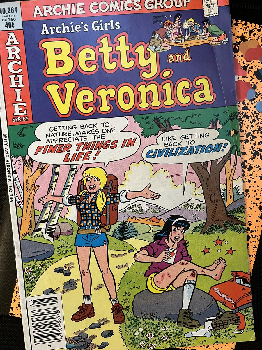 SuperlativeMary's tweet photo. #AboutLastWeekend #GreatOutdoors #BettyAndVeronica #TeamBetty #DanDeCarlo #FinerThings @ArchieComics https://t.co/HG9QVh3Gwp