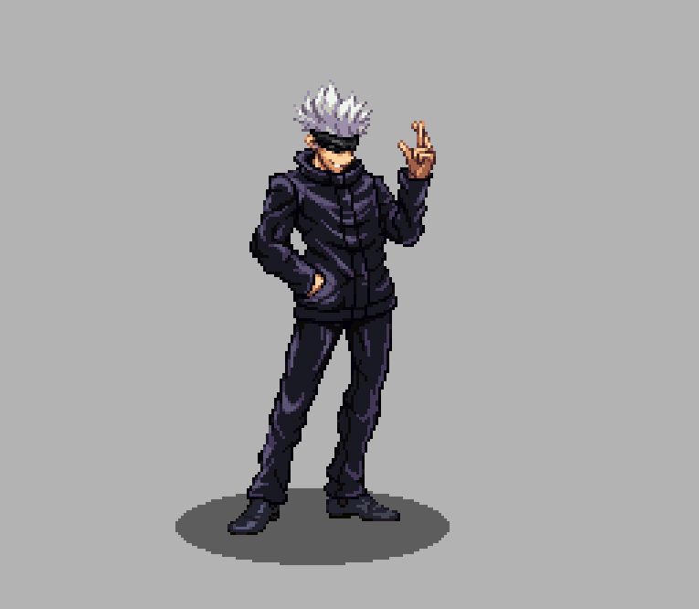 Jujutsu Kaisen Satoru Gojo Pixel art pattern