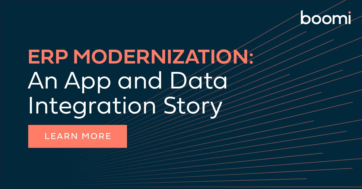 Looking to get more out of your #ERP systems? Learn about Boomi’s distinct approaches to your ERP modernization project in our latest blog series: boomi.to/zvm