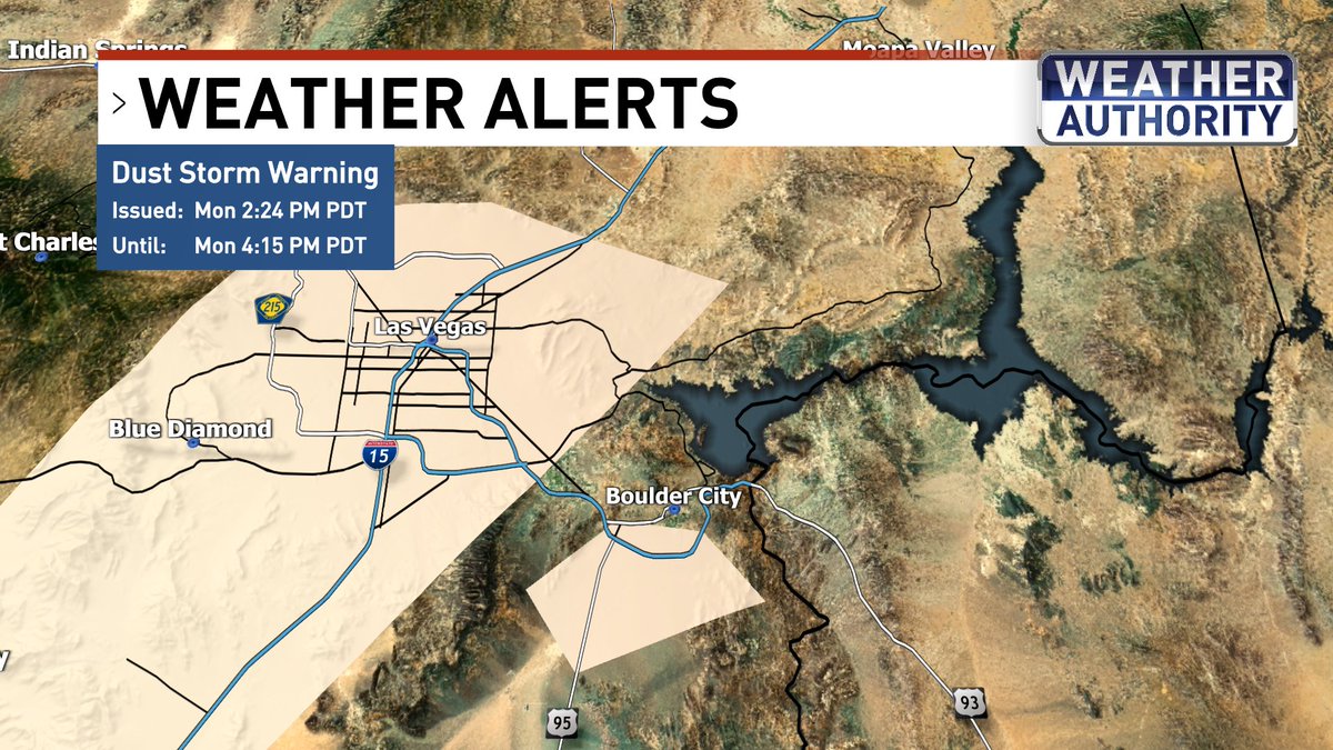 BillBellis's tweet photo. Dust Storm Warning until 4:15pm for ALL of Las Vegas. @News3LV #WeatherAuthority #duststormwarning https://t.co/UFQUASZUxJ