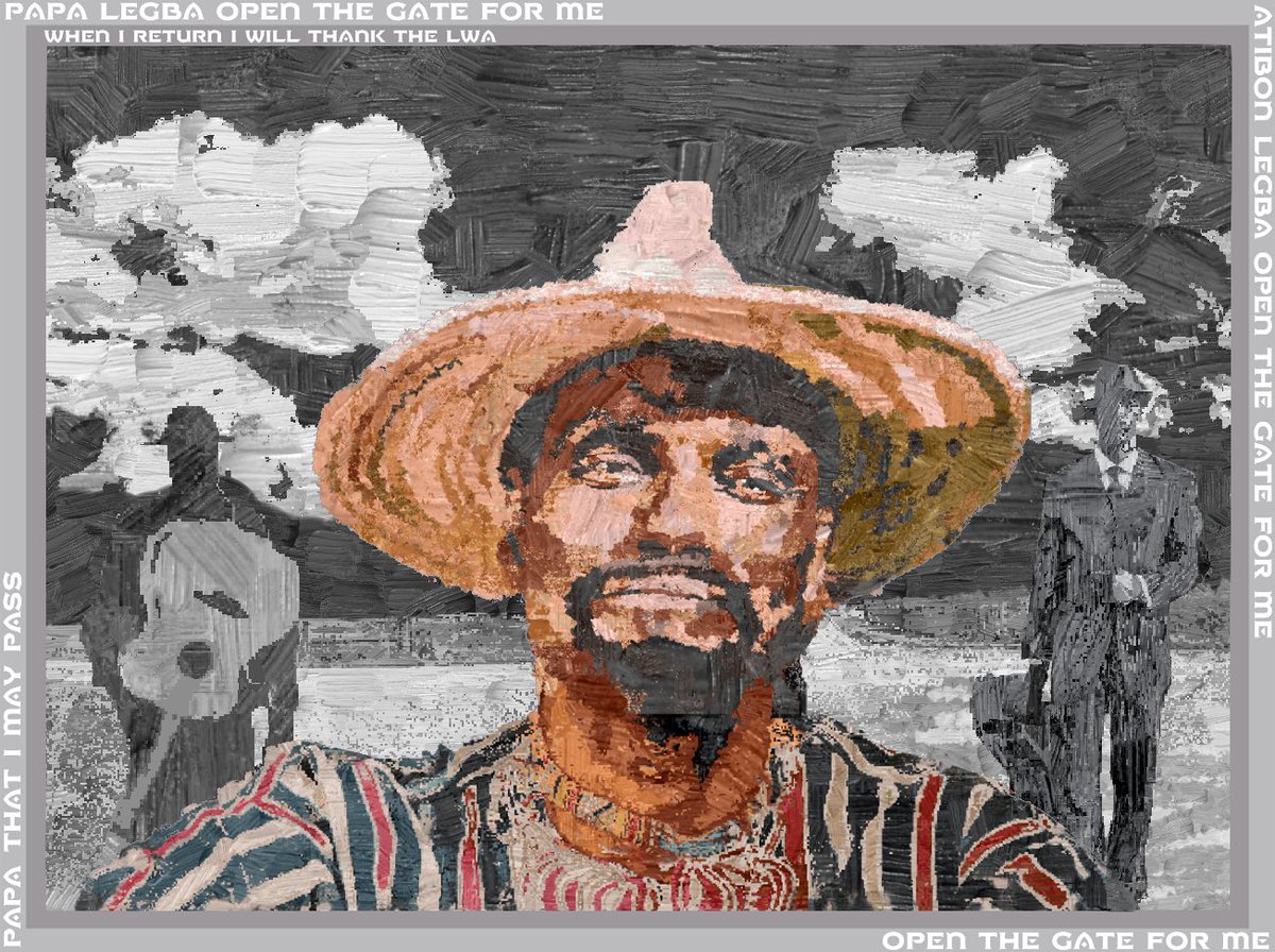 digitalgodsNFTs's tweet photo. @mekatech2 Papa Legba, Lord of the Crossroads. 100 uniques. Opensea/Polygon only. 
“You have heard of the crossroads? Those that know, go to petition Papa Legba there. Willpower in life is often not enough. Some paths need to be opened for you...”
https://t.co/b4QJbOzXsn https://t.co/cI7q6LZoN4