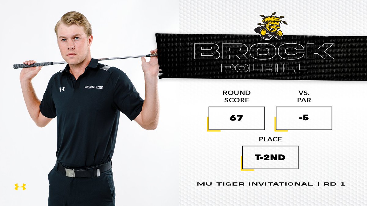 GoShockersMGLF's tweet photo. Guess there's something about Old Hawthorne that brings out the best in Brock 😮

After a top-five finish in Columbia last year, @polhill17 finds himself in a tie for second through 18! https://t.co/Uh6FqrARxJ