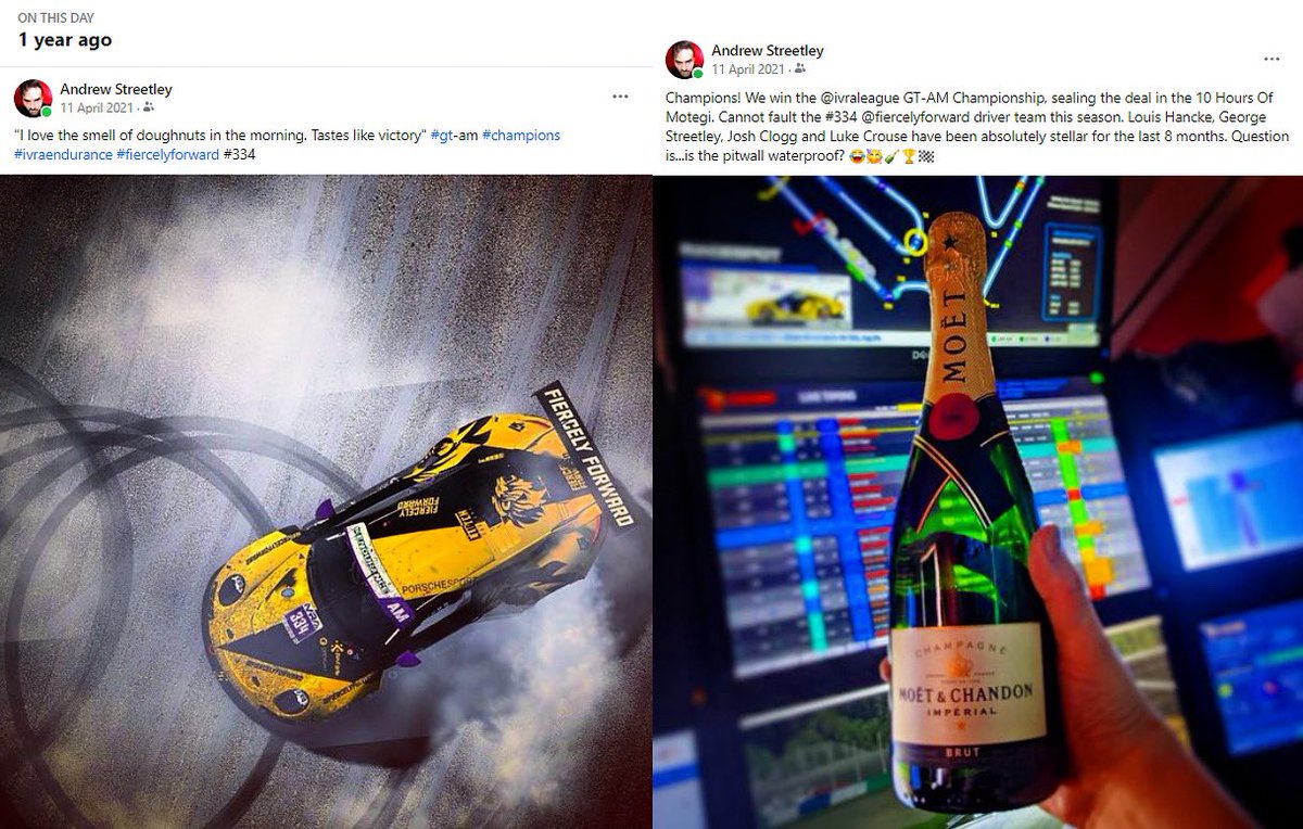 This time last year….