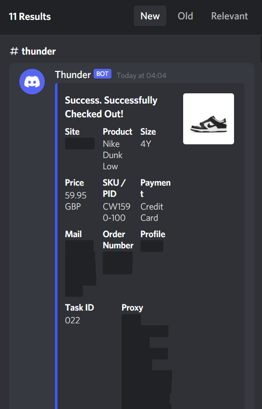 DOM1111_'s tweet photo. Big Dunk Low Panda cook a few weeks back thanks to @EscapeNotify @EscapeSuccess @thunder_io @thundersuccess_ 11 pairs logged. 30 emails. 30 shipped. Thunder Nike module 🔥 https://t.co/zmLVLBvoGw