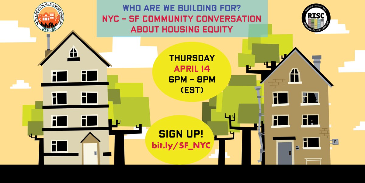 RacialStudy's tweet photo. This is a big first step towards equity in NYC and our coalition is building bridges across the Country around housing equity this Thursday with @REPCOALITIONSF 

Want to learn more? Register here to join the conversation!! https://t.co/Ve5hPNnGfa https://t.co/YMivwqjcjZ