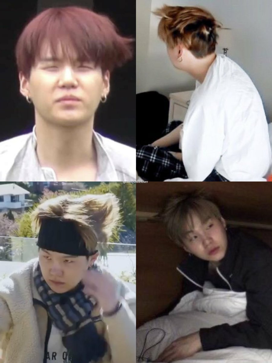 gummysmilelover's tweet photo. Cute bad hair yoongi https://t.co/I2sQUEVJhx