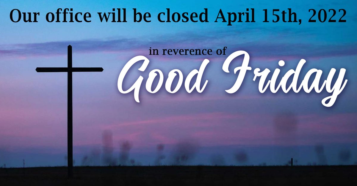 SignsMadeEasy's tweet photo. Please note that our office will be closed on Good Friday, April 15th.   Be sure to place all orders and pick ups before or after this date.

Have a safe and happy Easter weekend, and we'll see you Monday! https://t.co/psRakZep4i