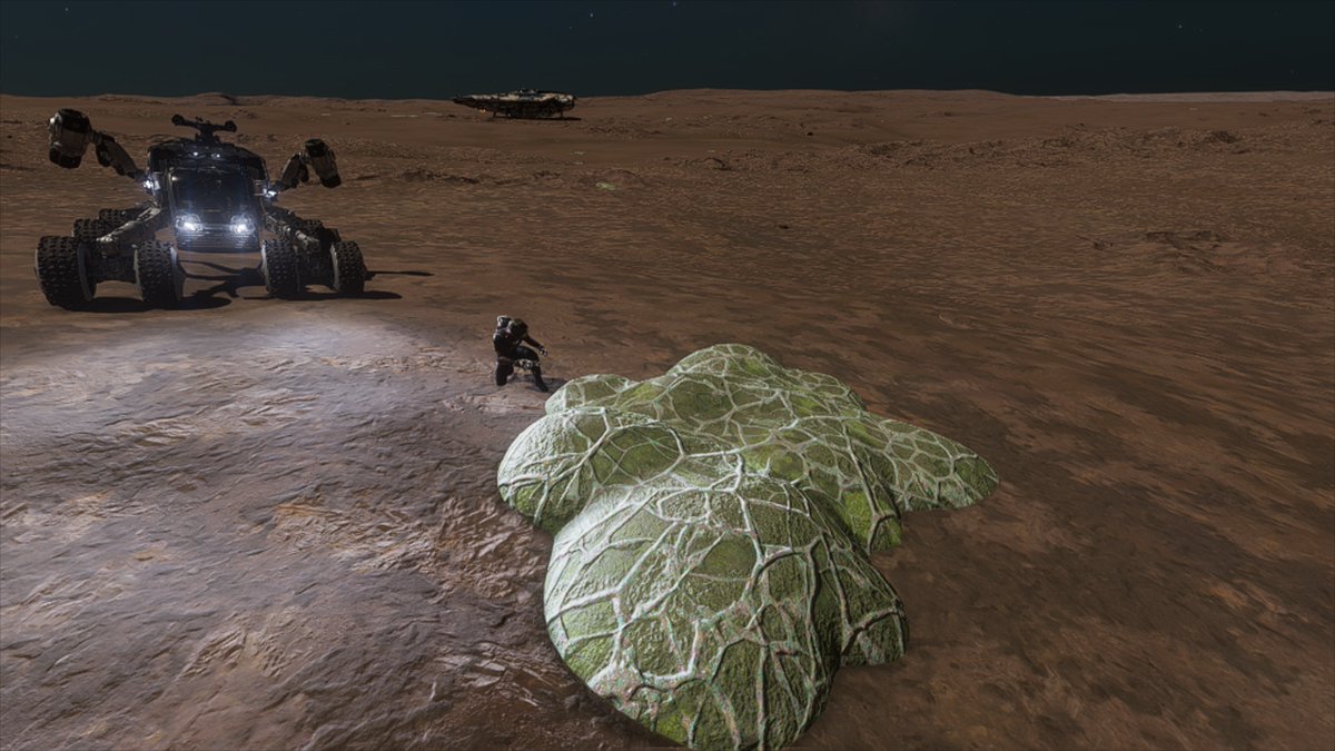 cmdr_mark's tweet photo. Day 2 coming to a close after a rough landing some repairs to whistling pig were required a rookie mistake! Some new worlds discovered and mountains climbed. Lessons learnt, onwards second star to the left! #EliteDangerous #EliteDangerousOdyssey @EliteDangerous https://t.co/lwxiVVCjZ3