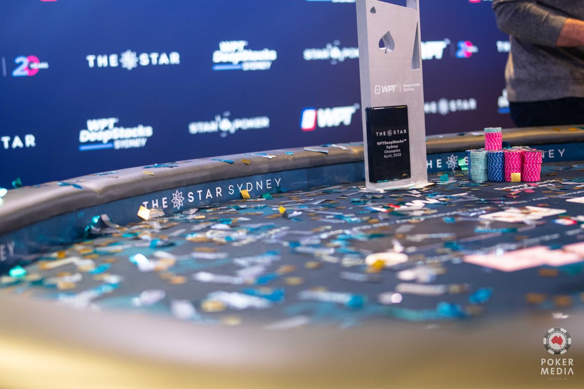 StarPokerSydney's tweet photo. We have a Champion! 👏
Huge congratulations to Mark Fester, taking out first prize of $412,981 and the #WPTDeepStacks Sydney Champion April Trophy! 🏆
Guests must be 18 years or over to enter the casino
Help is close at hand. GambleAware
https://t.co/0x6BaDh5Zs
1800 858 858 https://t.co/KjLcbGeoIR