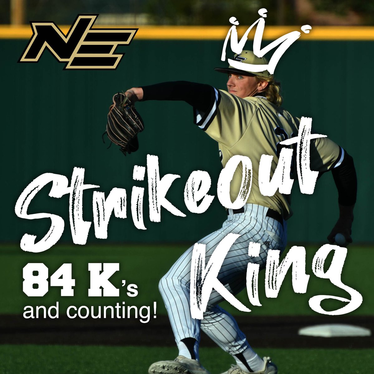 BSB | 🚨 𝐍𝐄𝐖 𝐏𝐑𝐎𝐆𝐑𝐀𝐌 𝐑𝐄𝐂𝐎𝐑𝐃 🚨

With his career-high 1️⃣4️⃣ punch outs on Saturday, Colby Holcombe has broken the <a href="/NEMCCBASEBALL/">Northeast Baseball</a> record for most strikeouts in a single season with 8️⃣4️⃣!! He currently leads the nation in K’s!

🐯 #TigerPower