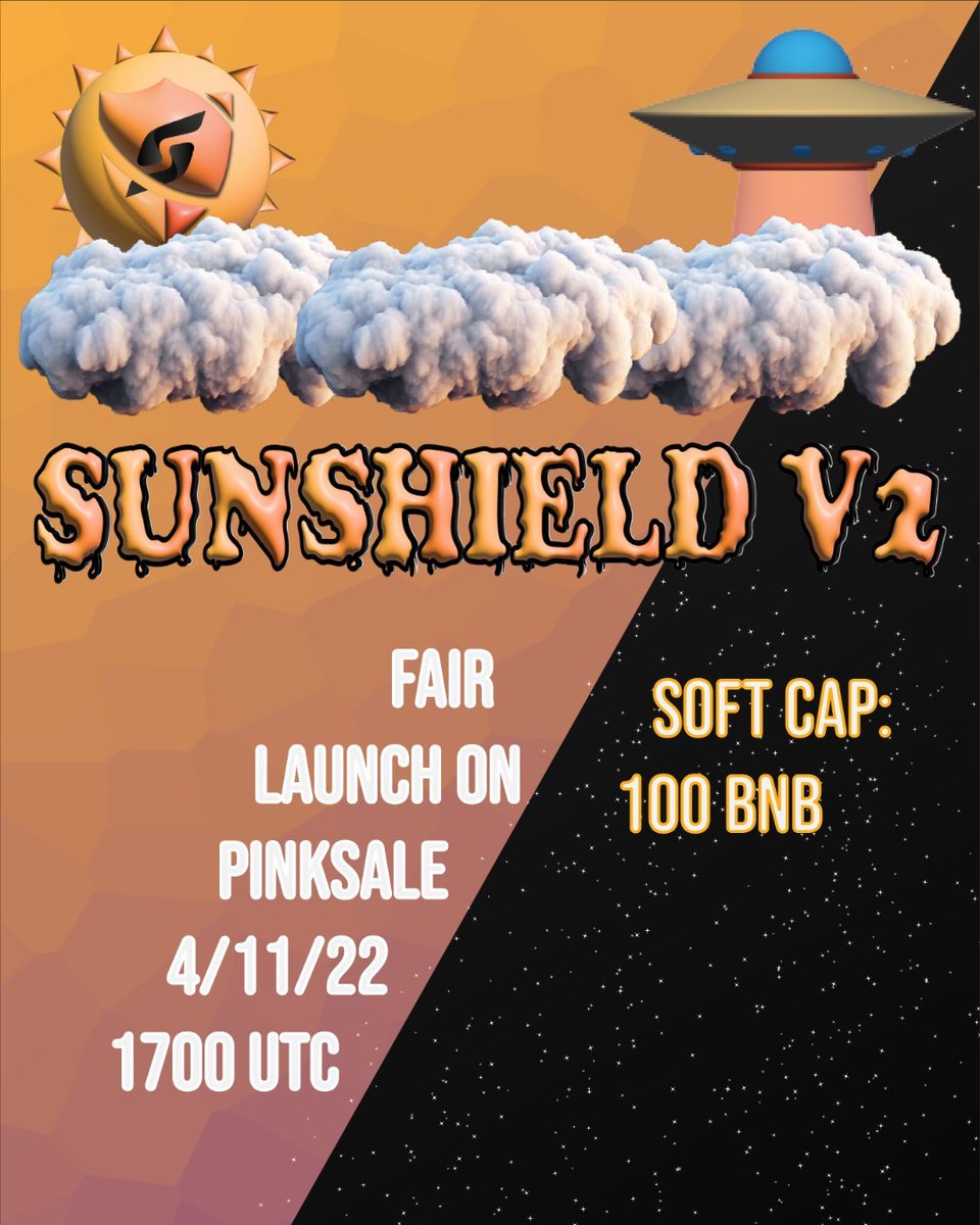 AltCryptoGems's tweet image. A fair launch presale thats currently LIVE🔥 is #SunshieldV2 - $SSV2. Their V1 did great back in November so the team seems solid👀, hope they manage to deliver again. Multiple utilities⚒️ planned!

💮Pinksale:
pinksale.finance/#/launchpad/0x…

💬TG:
t.me/Sunshield_Defi

#DYOR #BSC🟥