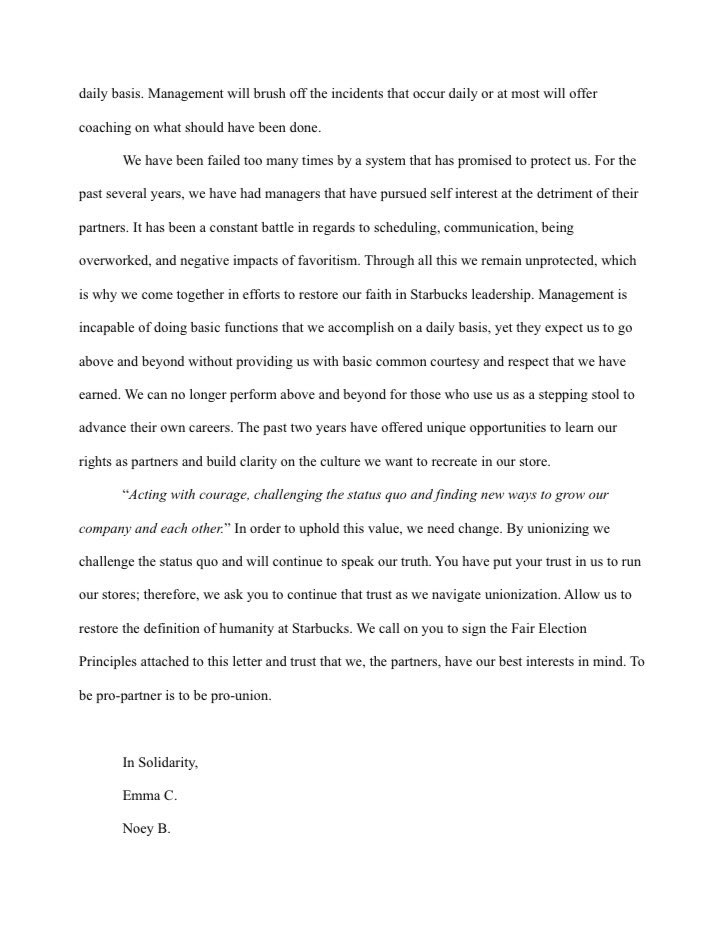SBWorkersUnited's tweet photo. Welcome Sun Valley, CA to the union movement! 
“In writing this letter, we are offering you clear and timely communication corporate has failed to afford us; we, the partners of Sunland and I-5, are unionizing.” https://t.co/5BDybGhI6A