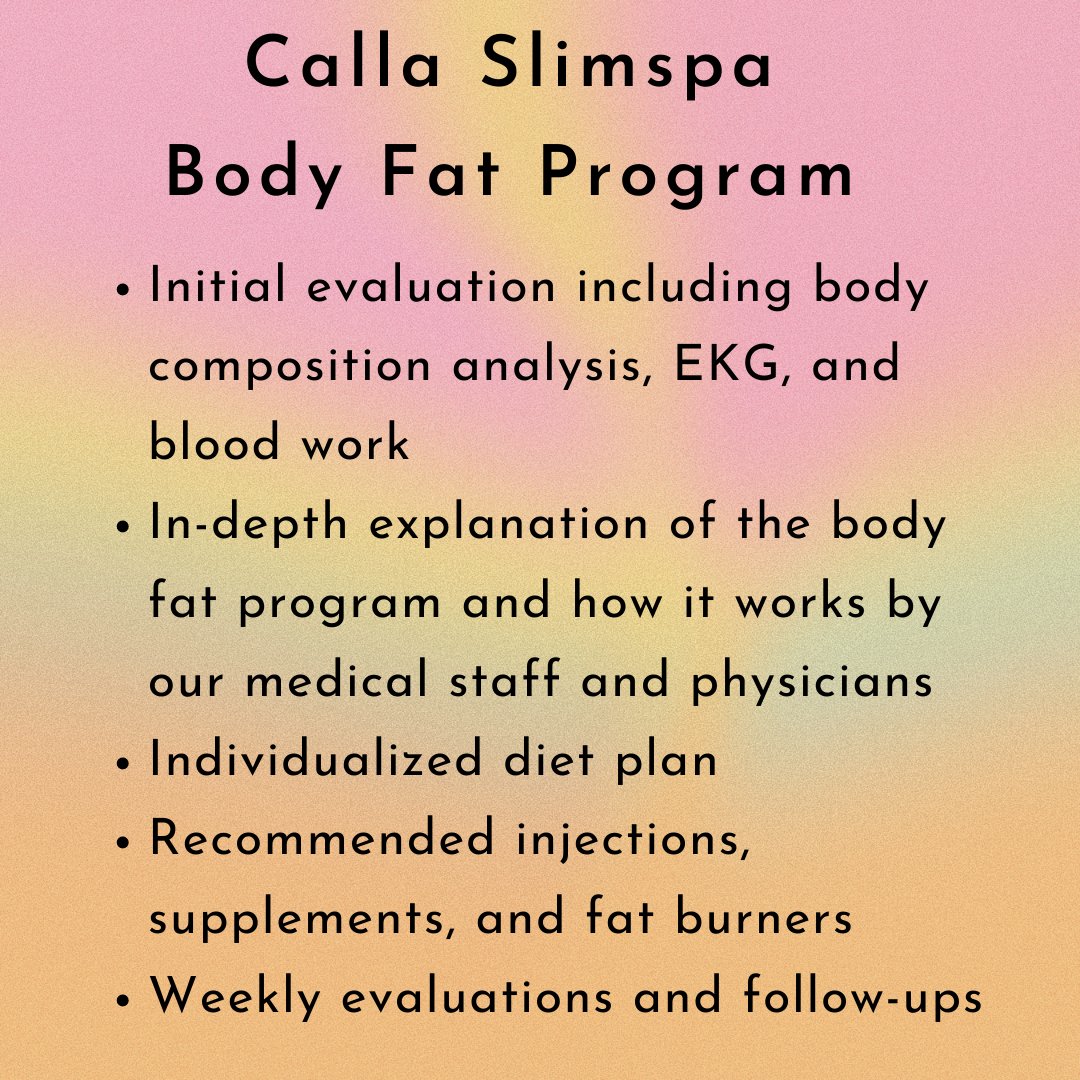 CallaSlimspa's tweet photo. For a body fat program with proven results, call us today at 407-644-7546. #slimmingworld #loseweightfast #weightlossjourney #weightlosstransformation https://t.co/UWgKAr64mT