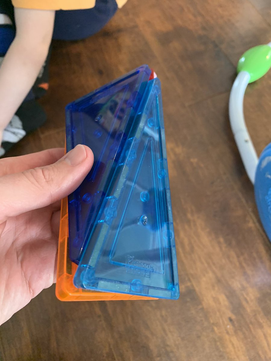 Hey #mtbos! What is this called? Courtesy of my 3 yo (all 4 faces are isosceles triangles) #iteachmath