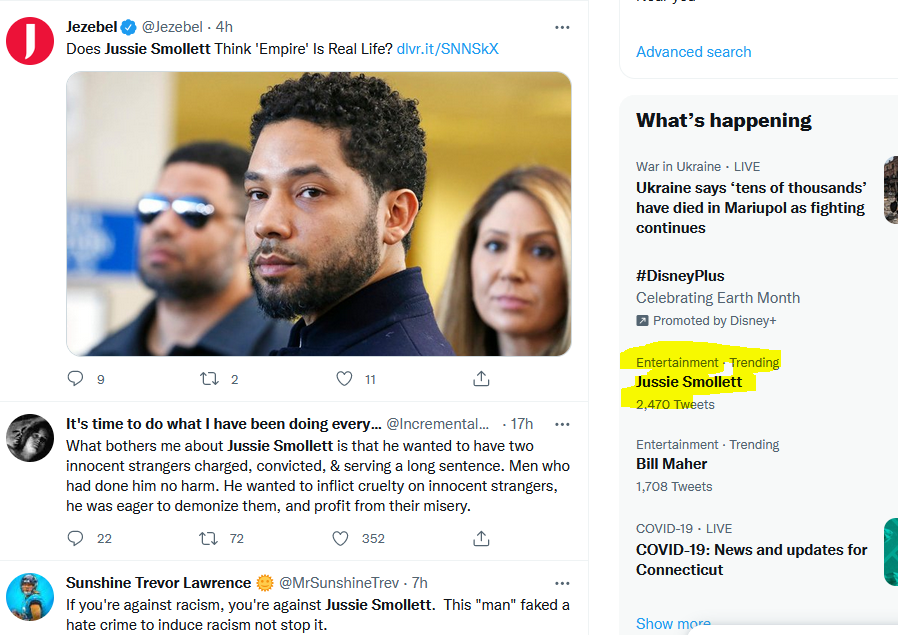 satoshi4free's tweet photo. @JussieSmollett you're trending! https://t.co/vziuK0hDOo