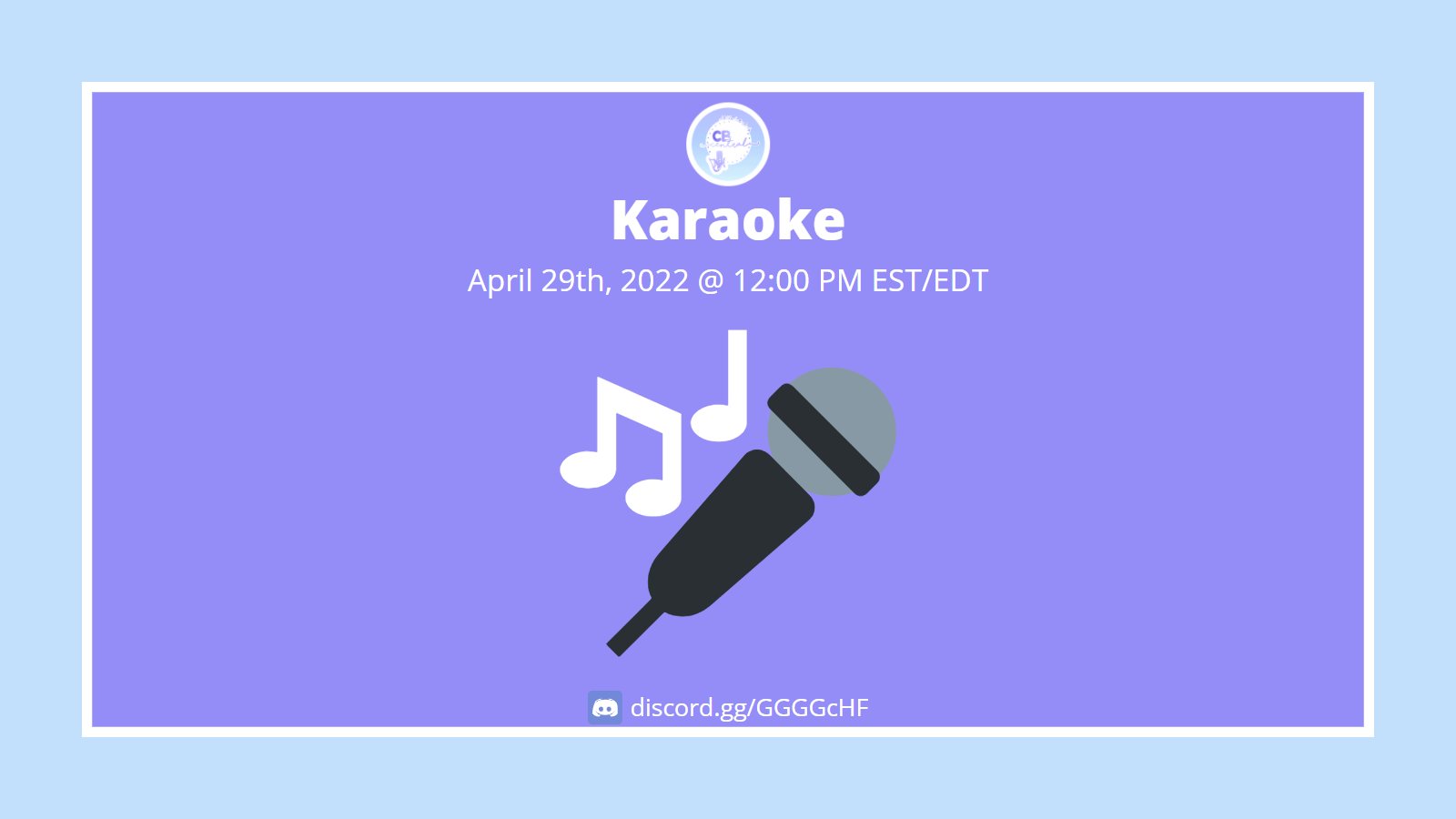 Chorus Battle Central We Re Hosting Karaoke In Our Public Discord Server On 4 29 T Co Oenlerwx6i Youtaite Vtuber Envtuber Vtuberen Vtuberuprising T Co 1ztlbivgwl Twitter