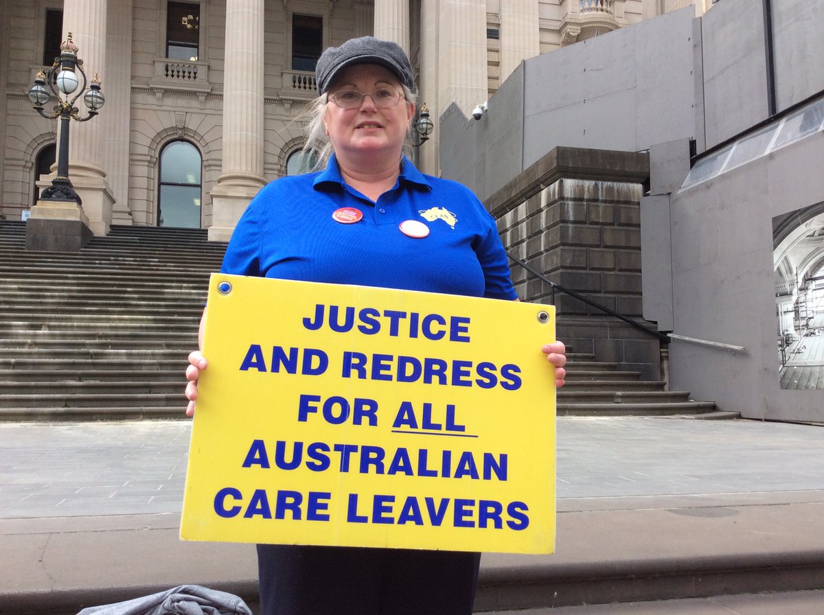 Thanks Suzanne for travelling #Ballarat to Melbourne for the protest 
⁦@DanielAndrewsMP⁩ You have shown compassion for these Victorians 
StolenGenerations 
ForcedAdoptions 
Police 
PuffingBilly
Fiskville 
#CareLeavers dying 4 Justice
@VictorianLabor⁩ ⁦@johnerenmp⁩