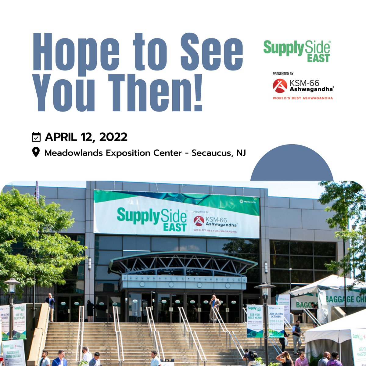 We will be attending @SupplySide East tomorrow - Tuesday, April 12, 2022! We hope to see you there! #SSEexpo