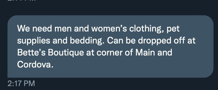 mssinenomine's tweet photo. URGENT NEED! Please retweet. 

I'm hearing from the folks who are helping out the residents who just lost their homes &amp; all their worldly possessions in the fire at Winters Hotel.  #vanpoli #gastown #DTES #FIRE

Clothing, pet supplies and bedding asap. Let's get on it. 📢 https://t.co/koZtCbiUA9