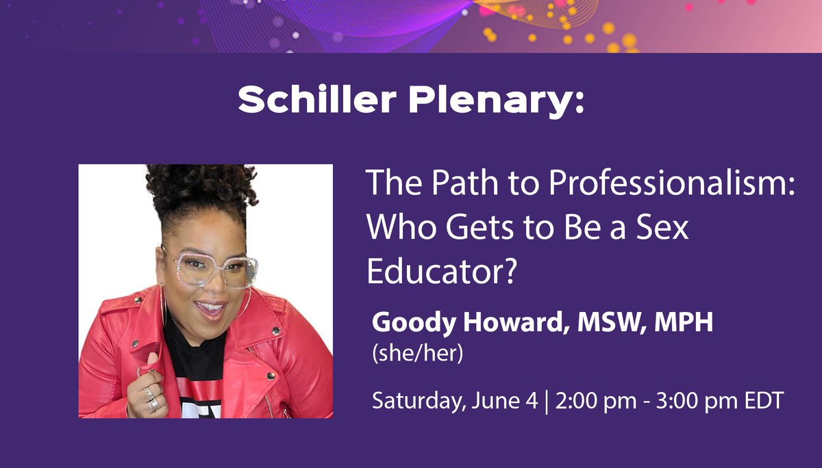 Our 2022 Schiller Plenary Presenter is Goody Howard! You won’t want to miss this session “The Path to Professionalism: Who Gets to Be a Sex Educator?” @askGOODY Registration for the AASECT Virtual Conference is open. Visit lnkd.in/ePMKf844 to learn more and register!