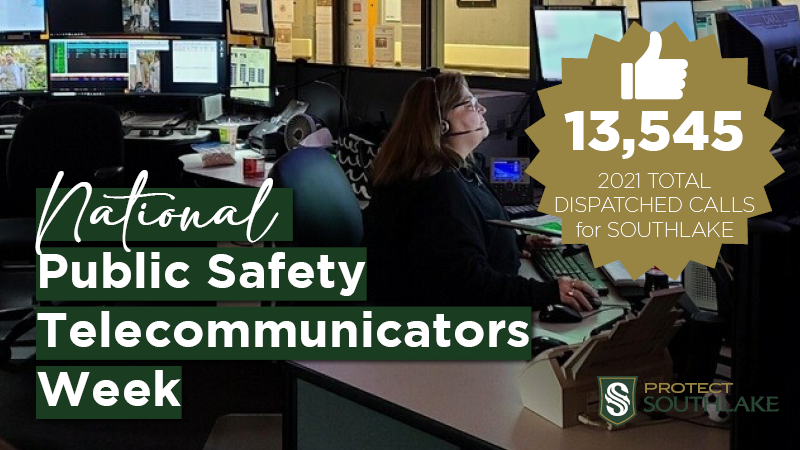 CityofSouthlake's tweet photo. It's #NationalPublicSafetyTelecommunicatorsWeek, we would recognize our team of telecommunicators who dedicate their time to serving the community. In 2021, they answered 41,503 calls to 911, including texts; 13,545 of those calls were dispatched to @SouthlakeDPS. https://t.co/JyKmvgS3EX