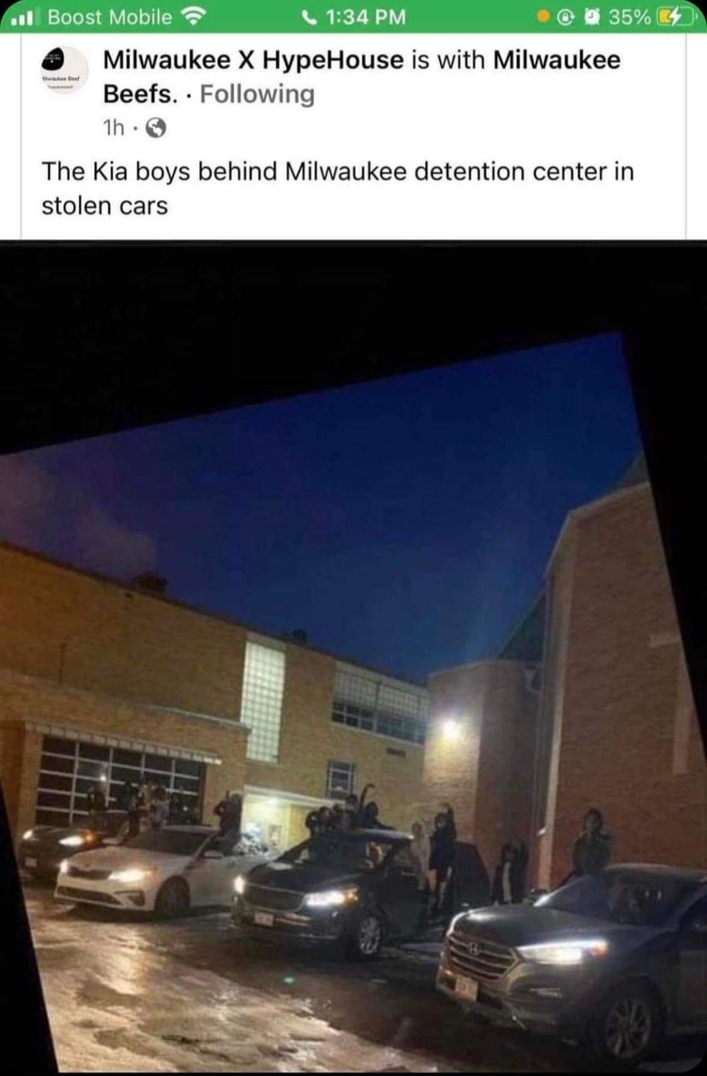 How brazen are juvenile car thieves in Milwaukee? Here is a gang of them posing with bunch of stolen cars right outside the juvenile detention center.