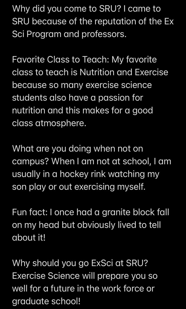 SRUExSci's tweet image. MEET THE FACULTY MONDAY: Dr. Rickman #exercisescience #exercisesciencemajor #exsci #slipperyrockuniversity #sru #handsonlearning #learnbydoing #gorock