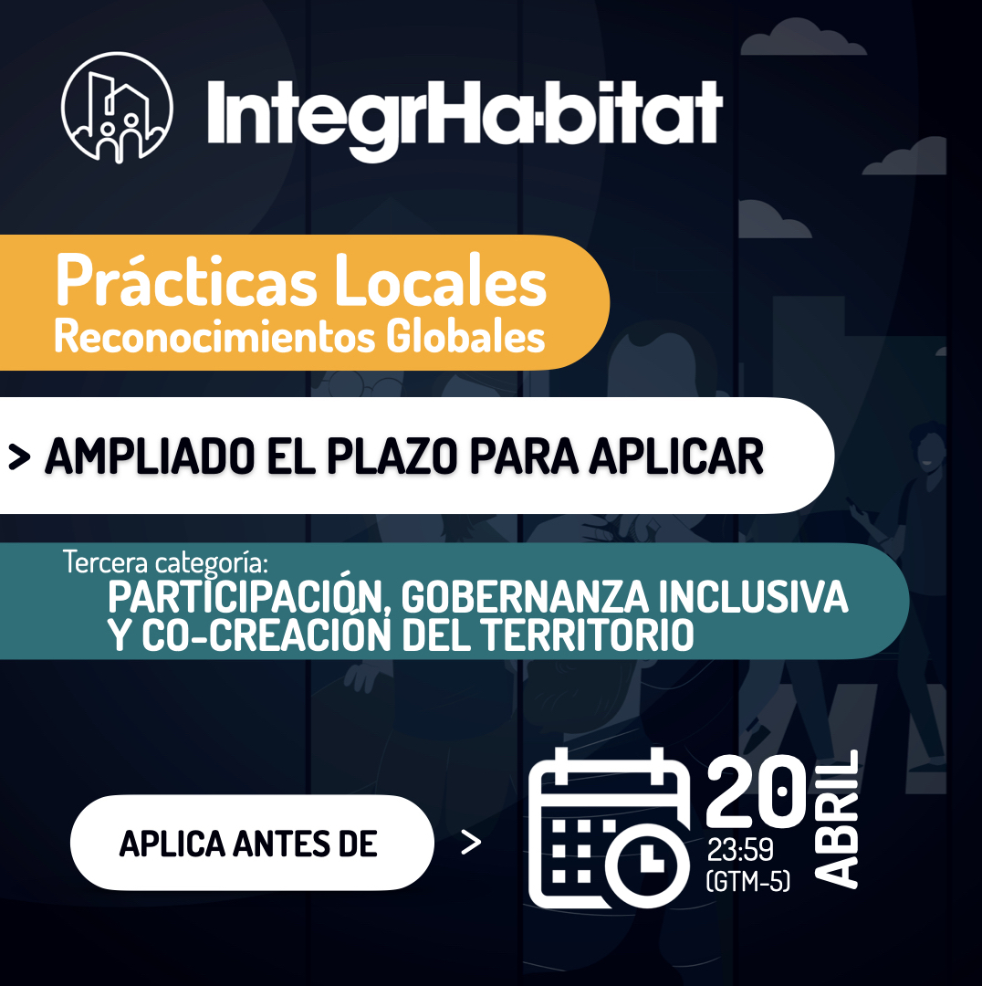 CIncluyentes's tweet photo. 'Prácticas Locales, Reconocimientos Globales' amplía el plazo para aplicar a la tercera categoría "Participación, Gobernanza Inclusiva y Co-creación del Territorio".
_______
 Aplica antes del
🗓️20Abril
📝https://t.co/VeqLB0SIfq

¿Cuáles acciones clasifican para aplicar?
🧵👇 https://t.co/tQrd0nw9Mk