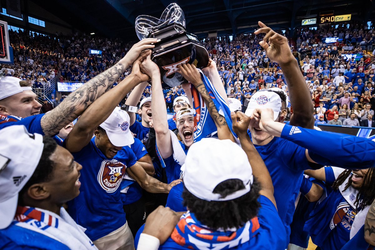 The Jayhawks raised 4 trophies this season! Every step of the way they proved everyone wrong.

So many moments to reflect on. Now which one will be an NFT? 🤔💭

🏆🏆🏆🏆

📸 | <a href="/KUHoops/">Kansas Men’s Basketball</a>