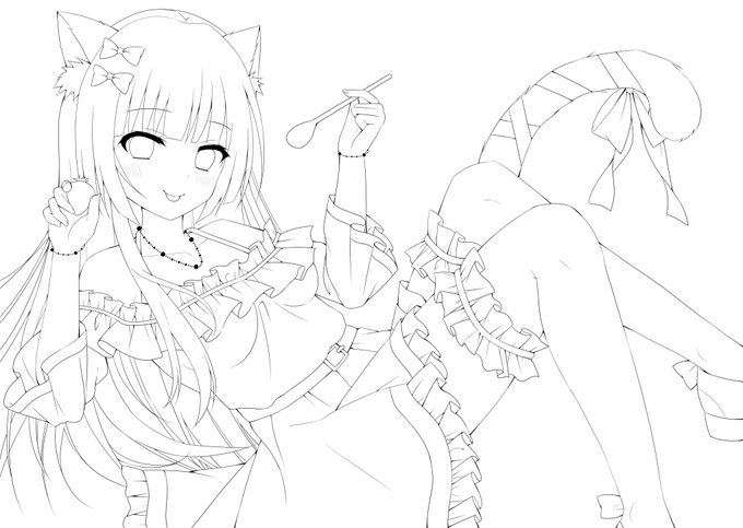 線画いい感じに描けたので見てほしい! 