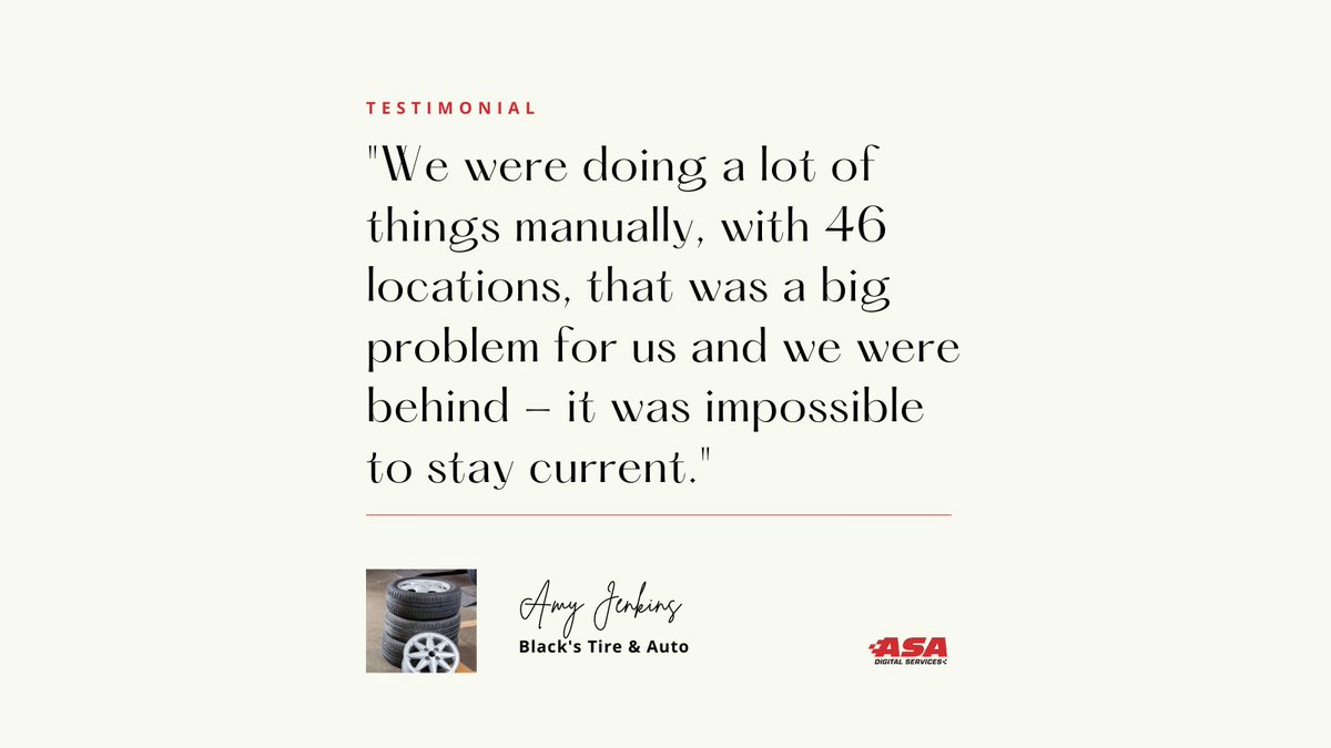 asa_tire's tweet photo. Thank you, Amy! This is an issue many of our clients report—it's difficult to modernize multiple manual operations in one fell swoop, but GTX does it. GTX has helped customers like Amy streamline and improve operations with its electronic calender, remote management, and more. https://t.co/g6Syl6E3p5