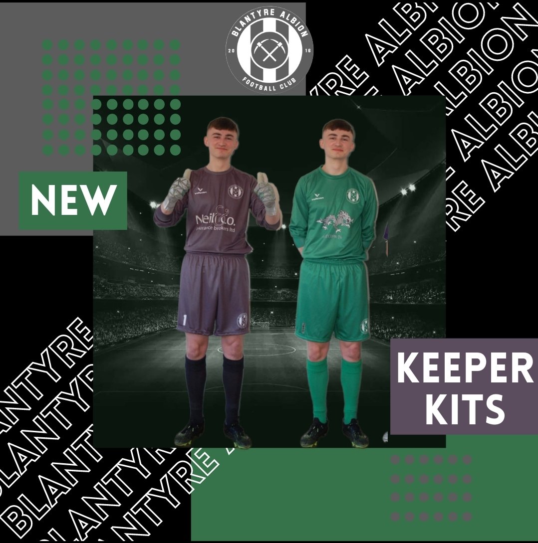 Announcement! ❗️

THEY'RE HERE AND THEY'RE PERFECT! 

Blantyre Albion are proud to announce our new Home and Away kits for the upcoming 2022/23 season.

Massive thanks to Neill&Co Insurance Brokers Ltd, Collection26 and Vulcan. 🙌😍

#MTT
#GoodThingsComeToThoseWhoWait
🔵⚫️🟣
