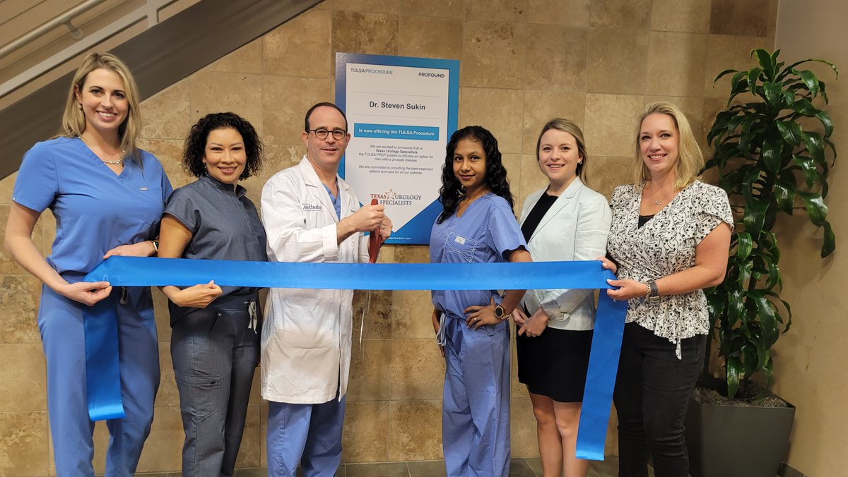 ProfoundMedical's tweet photo. #Profound would like to congratulate Dr. Steven Sukin from Texas Urology Specialists and his team for completing their first #TULAPRO case! We are very excited to be working with such an incredible team!
#urology #radiology #liveaprofoundlife #tulsaprocedure https://t.co/xT6LPm6X0V