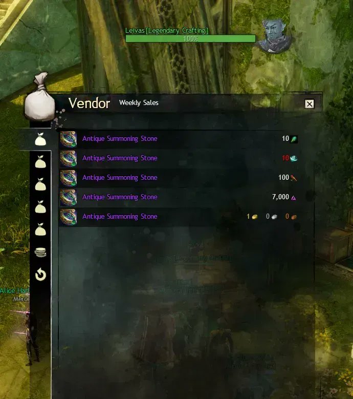Krath0r's tweet photo. Weekly reminder to get your Antique Summoning Stones from the vendor in Arborstone! #GW2 #GuildWars2 https://t.co/T4756bIW8C