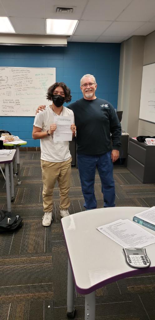 A big congratulations to Bryan, a Waste Water Management student who joins us from @CrossroadsCSKC! He just found out that he passed his 1st @MoDNR exam needed for employment with the @KCMOwater Dept. We’re so proud! #RealWorldLearningKC #CollegeANDCareerReady @kcpublicschools