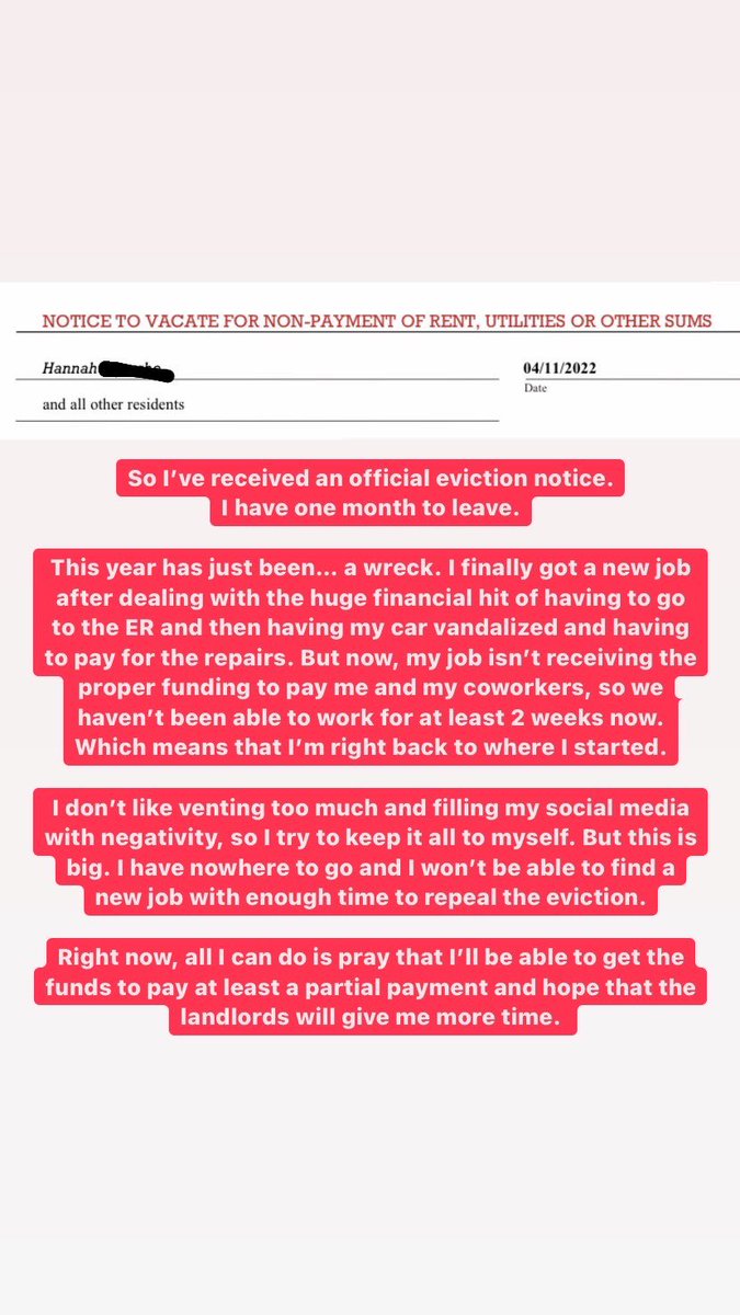 hanasinbloom's tweet photo. Please keep me in your thoughts right now. I don’t know what to do, but I’m trying my best to stay afloat.

If anyone is willing and able to help me, even a little bit, I’ll have links posted below in the thread. https://t.co/81IhfbqSMx