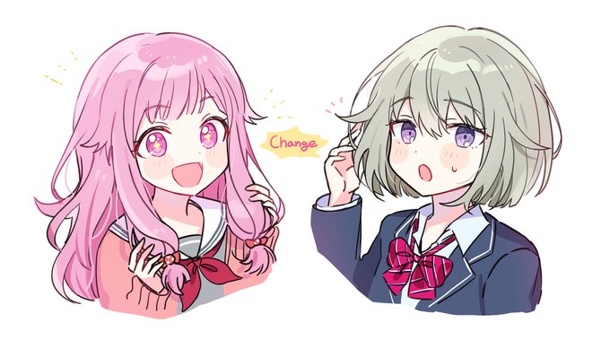 「髪型チェンジ ロングヘアー」のTwitter画像/イラスト(人気順)