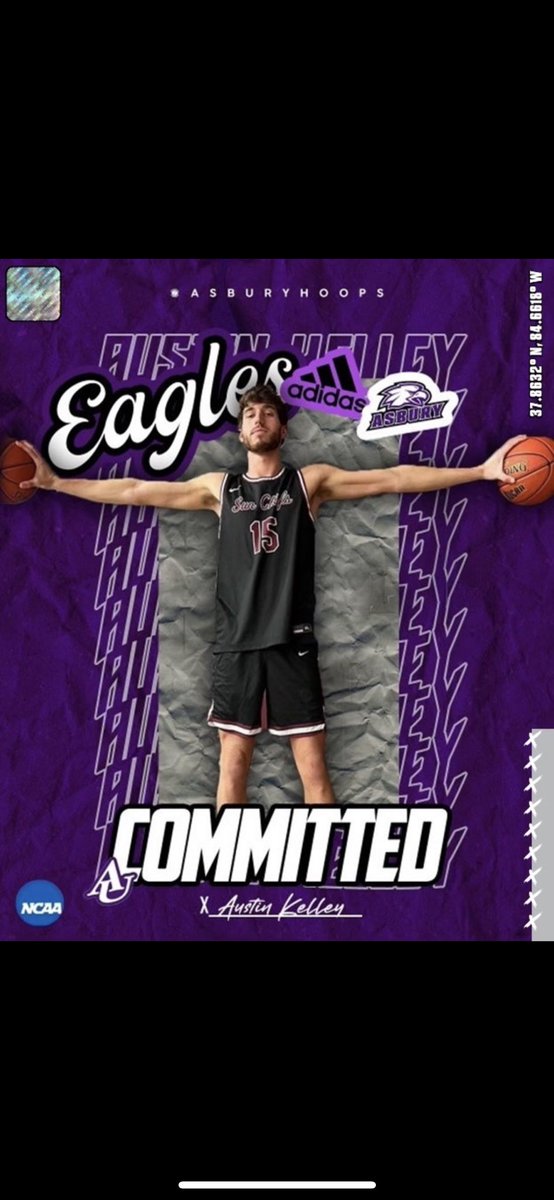AustinLKelley's tweet photo. Humbled and blessed to announce I am 100% committed to Asbury University to finish out my basketball career 🦅 

Romans 8:28 https://t.co/EgppjwqR5r